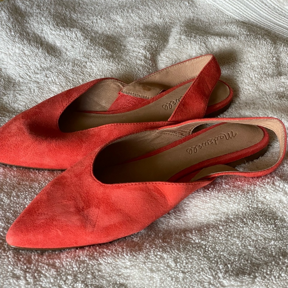 Madewell orange sling back shoes. 6 great condition